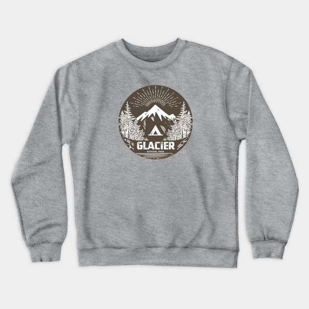 Glacier National Park Crewneck Sweatshirt by esskay1000